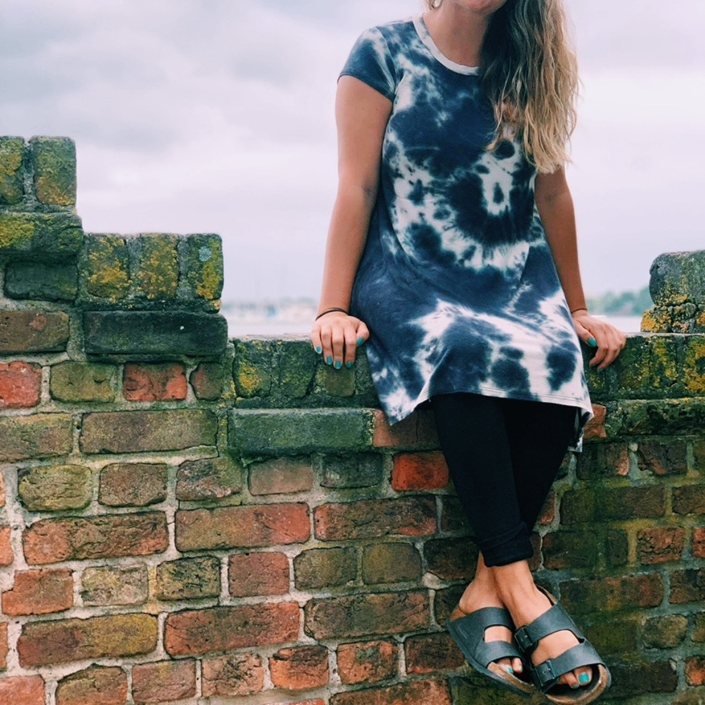 Tie dye t shirt dress